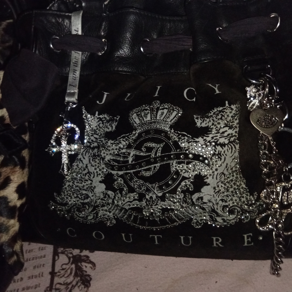 Juicy Couture Black and Silver Women's Bag